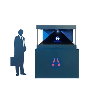 Голографическая пирамида High Project на тумбе